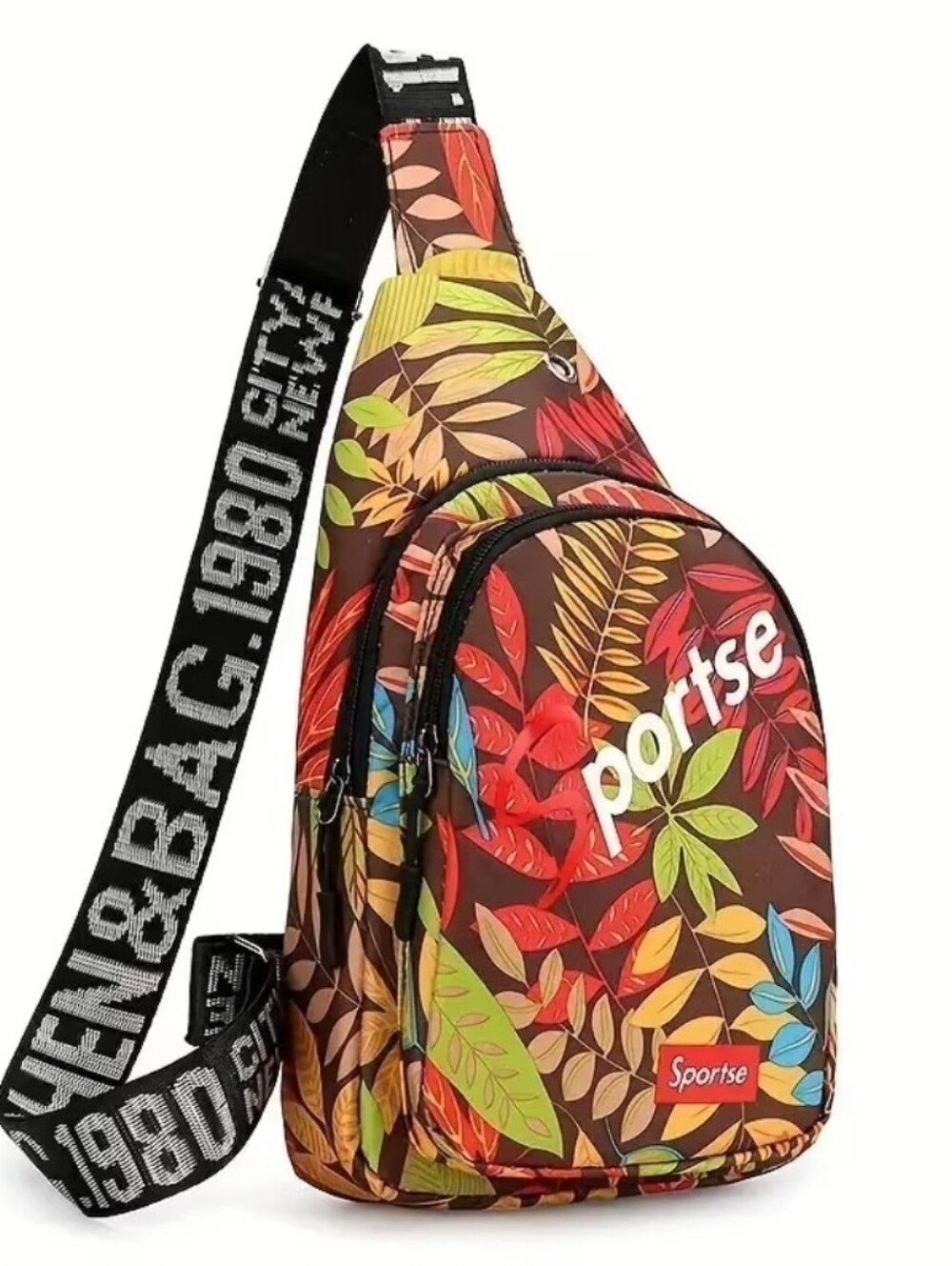 Great Buy Crossbody Tropical Floral Strap Bag